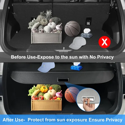Vista 34 de AUXKO - Cubierta de carga retráctil para Lincoln MKX 2018-2016, cubierta de equipaje de maletero con protección de sombra para Lincoln Nautilus