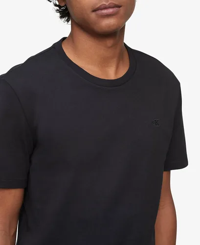 Vista 3 de Calvin Klein Camiseta de algodón liso con cuello redondo para hombre