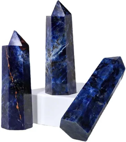 Vista 5 de Varita de punta de cristal natural grande para terapia de meditación de chakras Reiki, 4 pulgadas