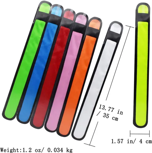 Vista 4 de Pulseras LED que brillan con luz para el brazo, bandas de muñeca intermitentes de alta visibilidad, luces de equipo de seguridad para ciclismo