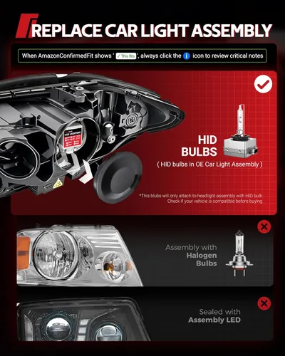 Vista 5 de Torchbeam Bombillas HID D1S, 6000K blanco frío, distancia de iluminación del 150%, bombilla de xenón, diseño IP67 para reemplazar 66144 66140 85140