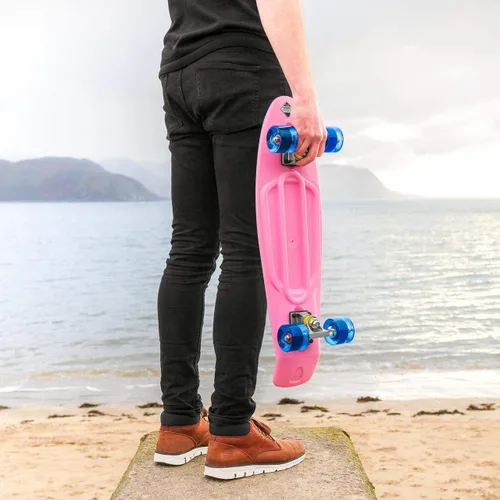 Vista 2 de VICI - Patinetas Cruiser de 27 pulgadas, color rosa y azul vibrante, monopatín fuerte y ligero, perfecto para niños, adolescentes y adultos, opción
