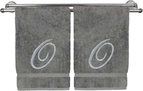 Vista 133 de Toalla de mano con monograma, regalo personalizado, 16 x 30 pulgadas, extra absorbente, 100% algodón turco, acabado de rizo suave, para baño, cocina
