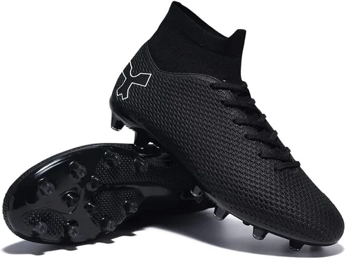 Vista 3 de Botas de fútbol para hombre con tacos de fútbol para hombres y niños grandes, zapatos de punta alta para jóvenes, entrenamiento profesional