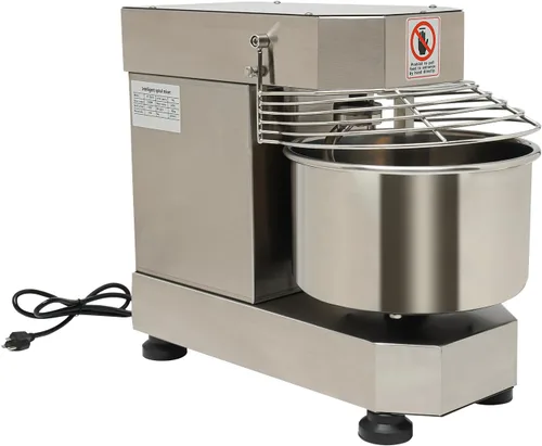 Vista 4 de Máquina de amasado de masa comercial 750 W Mezclador de masa en espiral eléctrico de alta resistencia 10.6QT Máquina mezcladora de harina de doble