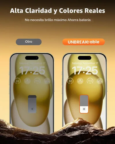 Vista 4 de UNBREAKcable Protector de pantalla de privacidad para iPhone 15-3 Pack