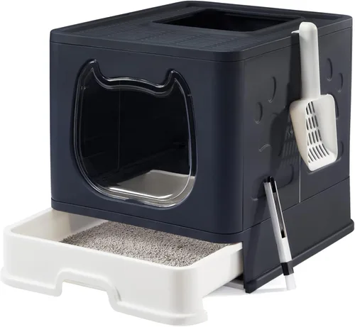 Vista 2 de Caja de arena plegable para gatitos de reemplazo de puerta de plástico (puerta de caja de arena Kitty)