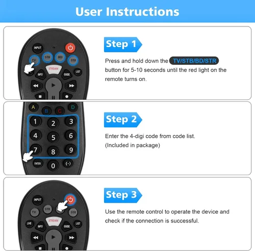 Vista 4 de Control remoto universal para todos los televisores inteligentes