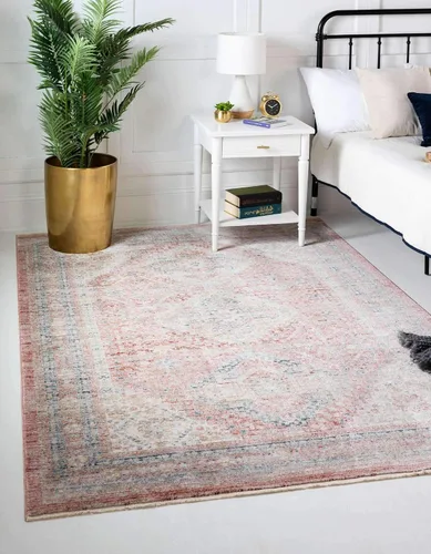 Vista 15 de Unique Loom Noble Collection - Alfombra de área Elizabeth (2' 2" x 3' 1" Rectángulo, Azul/Beige)