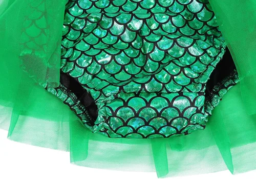 Vista 7 de Eledobby Mermaid 1st Birthday Outfit for Baby Girls Halloween Costume Infant Mermaids Romper Tutu Dress Party Onesie Clothes