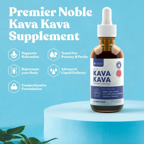 Vista 2 de Rejuvica Health Suplemento de extracto de raíz de kava kava - Kava Kava activa - Potente relajación y calma - Extracto líquido - Piper Methysticum