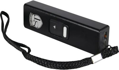 Vista 4 de Slider 3 Millones de Voltios Mini Stun Gun Linterna Negro