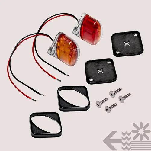 Vista 8 de TRUE MODS 2 piezas Mini Luz LED Ámbar + Roja para Parachoques de Remolque [Cumple DOT] [SAE P2] [Impermeable IP67] Luz de Marcador de Gálibo