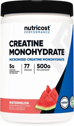 Vista 9 de Nutricost - Polvo de Monohidrato de Creatina (sabor Frambuesa Azul), 500 Gramos (1.1 LBS)