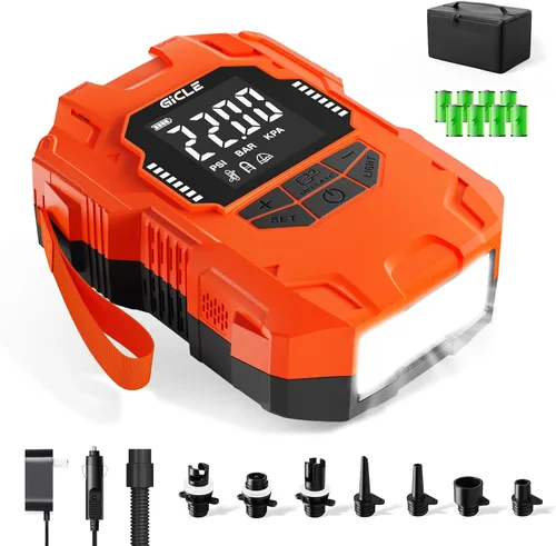 Vista 10 de Gicle 22PSI Electric SUP Pump, Rechargeable Paddle Board Pump Gris_US