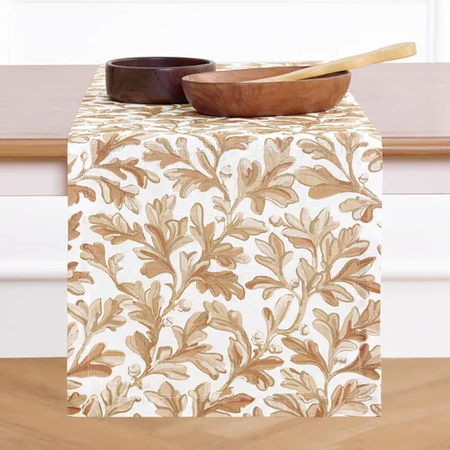 Vista 11 de Solino Home Camino de mesa con estampado floral rosa de 36 pulgadas, camino de mesa de lino 100% puro de 14 x 36 pulgadas para primavera, verano