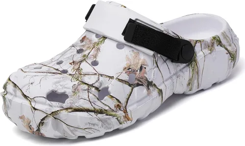 Vista 9 de Zuecos deportivos para hombre, sandalias deportivas al aire libre, zapatos de playa, zapatos de playa para interiores y exteriores, pantuflas