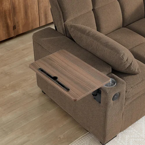 Vista 7 de Eafurn Sofá cama convertible de felpilla capitoné 3 en 1 de 65 pulgadas Café - 65