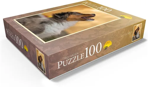 Vista 3 de MyPuzzle Aussi Puppy - Rompecabezas prémium de 100 piezas, fabricado en Estados Unidos