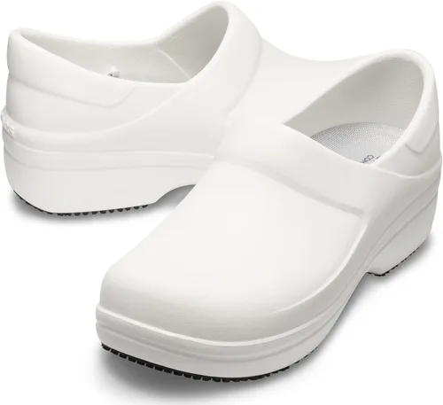 Vista 10 de Crocs Neria Pro II - Crocs embellecidos para mujer Zapatos de trabajo antideslizantes, blanco, 5