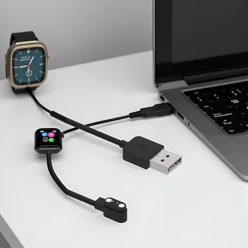 Vista 4 de Compatible con cargador de reloj inteligente Da Fit, cable de cargador USB de repuesto de 3.3 pies, cable de carga para reloj inteligente, reloj