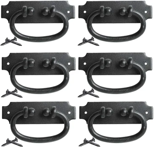 Vista 41 de Renovators Supply Manufacturing Manijas de Gabinete de 3 pulgadas de Hierro Forjado Negro Tiradores de Cajón Manijas Antiguas de Gabinete de Cocina