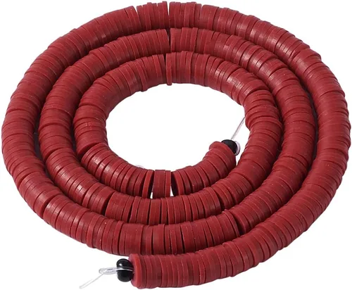 Vista 26 de Cheriswelry Kit de fabricación de pulseras de bricolaje con 7280 piezas de 30 colores de 0.236 in de disco plano redondo de arcilla polimérica