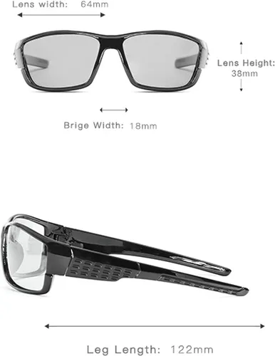 Vista 4 de Gafas de lectura bifocales fotocrómicas de transición para hombre, gafas de sol cuadradas deportivas de seguridad, lectores de moda anti rayos UV
