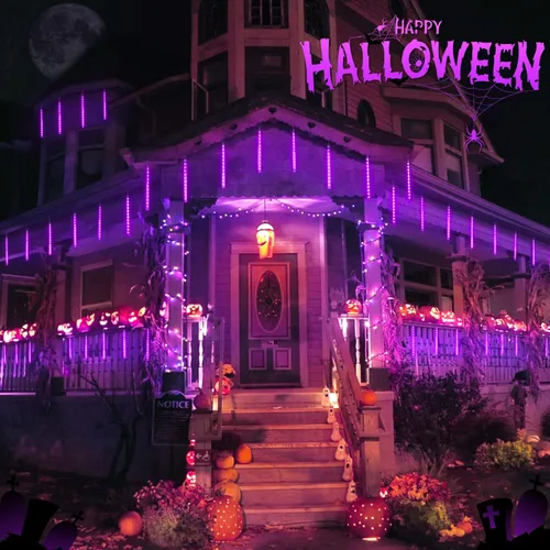 Vista 6 de JMEXSUSS Luces solares púrpuras de Halloween de las luces/250 luces de cadena de Halloween del LED