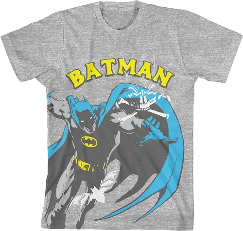 Vista 4 de Batman Hero & Logo - Paquete de 4 camisetas de manga corta con cuello redondo para niño, Multi colorido