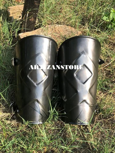 Vista 7 de ARTIZANSTORE Par de brazaletes vikingo medieval de acero ennegrecido, guerrero de fantasía, armadura de cosplay, disfraz de Halloween