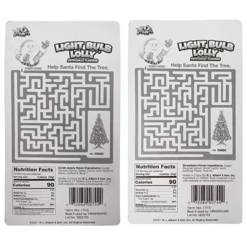 Vista 6 de Needzo Navidad Luces de Navidad Chupachups, Regalos de Bombilla de Dulces Festivos, Rellenos de Calcetas para Niños, Paquete de 4