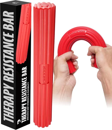 Vista 9 de DMoose Fitness Flex Resistance Bar for Physical Therapy - Non-Slip Odorless Material, Exercise Bar for Tennis & Golfers Elbow Tendonitis Relief