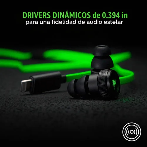 Vista 3 de Razer audífonos cabeza de martillo iOS Verde