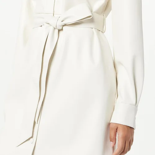 Vista 3 de The Drop Vestido camisero de cuero vegano Sam para mujer