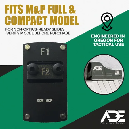 Vista 7 de Ade Advanced Optics Placa de montaje de punto mini / micro reflejo para Smith & Wesson M&P, color rojo
