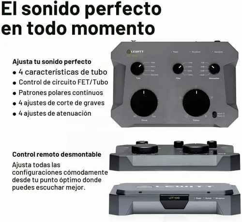 Vista 3 de LEWITT Micrófono condensador de tubo y FET LCT1040