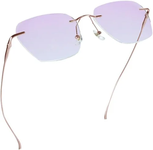 Vista 24 de LifeArt Pure Titanium Frame Glasses/Blue Light Blocking Reading Glasses, Reduce Eyestrain, Stylish for Men and Women