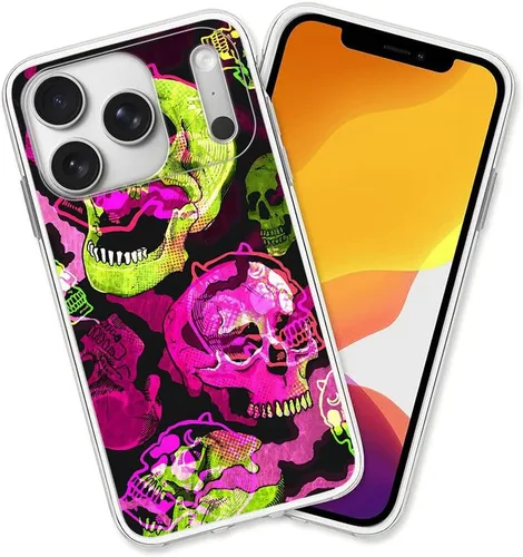 Vista 26 de Diseño para iPhone 14 Pro Max, diseño de acuarela de perros, collage de Pug para iPhone, protección a prueba de golpes, funda transparente de TPU