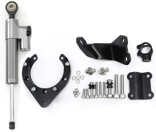 Vista 9 de PROCNC - Kit de soporte de montaje estabilizador de aluminio para motocicleta CNC para Yamaha MT07 FZ07 2020 2021 2022 2023 (negro + negro)