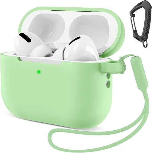Vista 8 de MATEPROX Funda compatible con AirPods Pro 3 con llavero/correa de mano, Airpod Pro de 3ª generación [2025] Funda protectora de silicona a prueba
