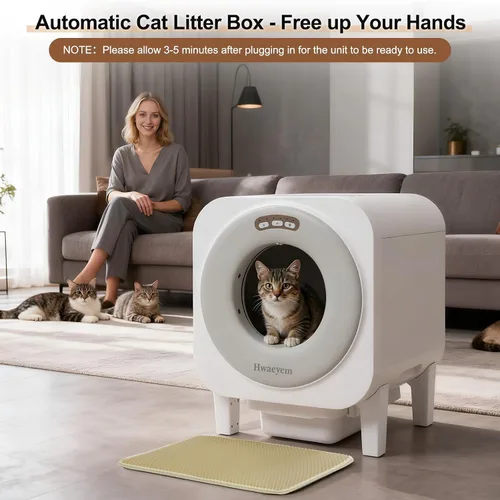 Vista 8 de Caja de arena de autolimpieza para gatos múltiples, sensores de seguridad