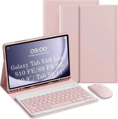 Vista 12 de Funda con teclado para Samsung Galaxy Tab S6 Lite de 10,4 pulgadas 2024 Negro
