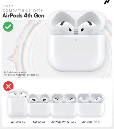 Vista 2 de Proof Labs Funda para AirPods 4 con candado, funda resistente para AirPods de 4ª generación con mosquetón, protección resistente y carcasa