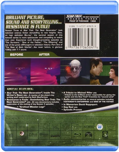 Vista 2 de Star Trek The Next Generation Season 3 Blu-ray