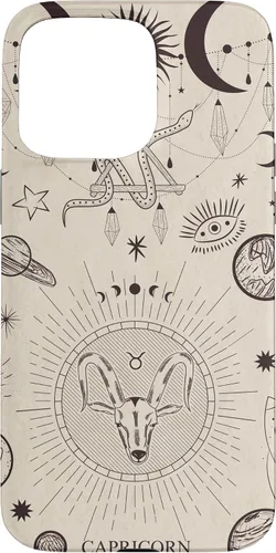 Vista 30 de Estuche estético para iPhone 12/12 Pro astrológico celestial con signo del zodiaco Capricornio