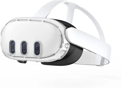 Vista 7 de Rokeblau VR Accessories for Meta Quest 3, Acrylic Crystal Material Hard Shell Cover for Quest 3 Headset, Breathable Front Protective VR