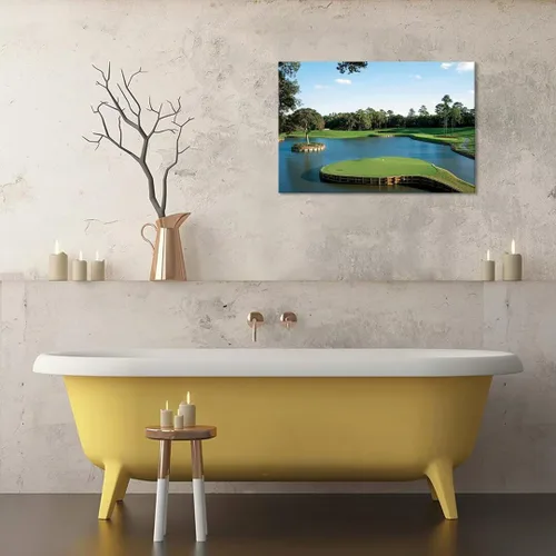 Vista 5 de chenchenArt Arte de pared de campo de golf de Estados Unidos TPC Sawgrass Golf Course Cuadros Impresiones en lienzo Decoración de pared de golf