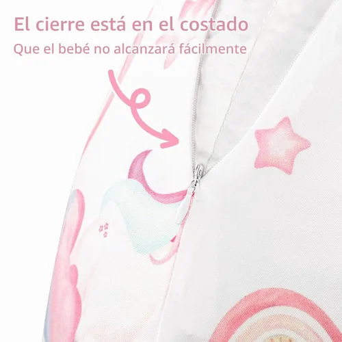 Vista 4 de Pea Pod Funda de almohada de lactancia, funda de almohada para mamás, suave, transpirable, tela de punto orgánico, fundas de almohada para recién