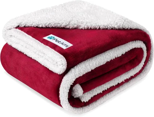 Vista 22 de PetAmi - Manta impermeable para perros medianos, cachorros, gatos pequeños Manta de forro polar suave para mascotas para sofá Cubierta gruesa